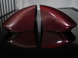 Alfa Romeo Giulia Mirror Covers - Carbon Fiber - Red Carbon - Feroce Carbon Alfa Romeo Giulia Mirror Covers - Carbon Fiber - Red Carbon - Feroce Carbon